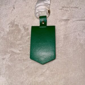 Mark & Graham Leather Photo Keychain Kelly Green NWOT Mono Removed.